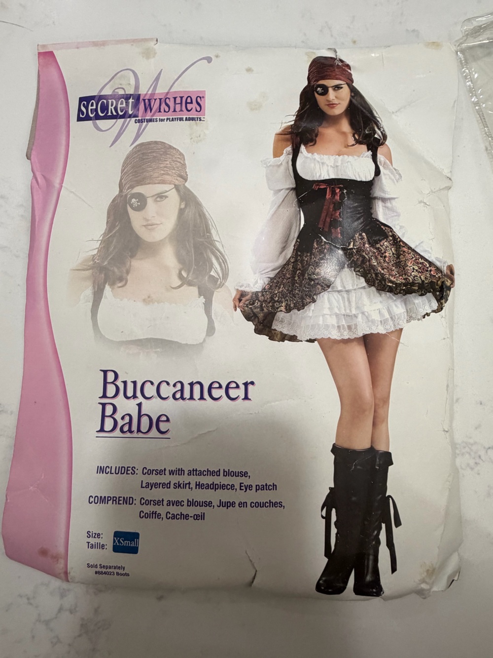 Buccaneer Babe Women's Pirate Dress - Black & White